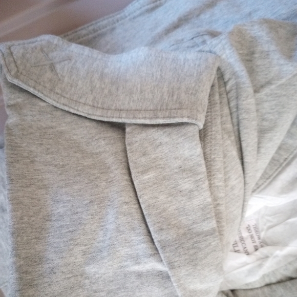 Women's Heather Grey One-Piece – Cinched Waist Jumpsuit with Folded Sleeves - Picture 8 of 9